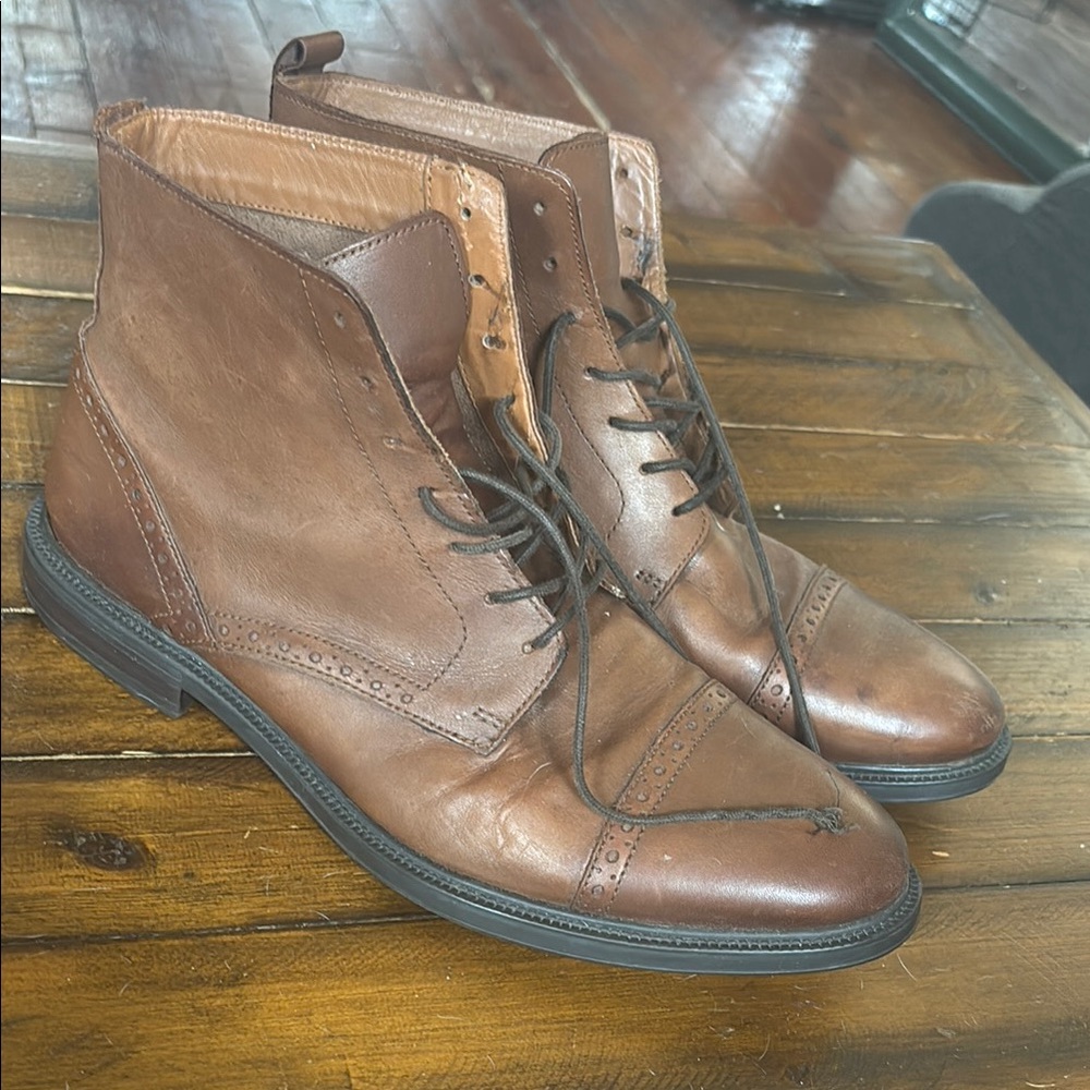 JCP Men’s Stanford Wingtip Boots - Picture 2 of 8